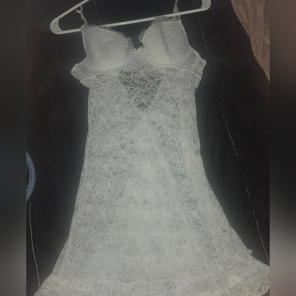 Victoria's Secret White Lace Chemise